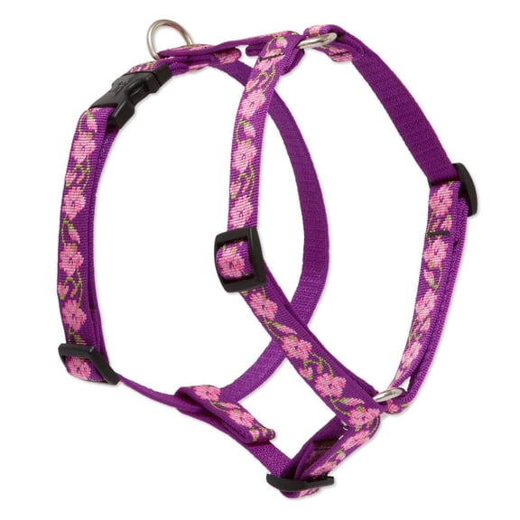 LupinePet Originals 3/4" Rose Garden 20-32" Adjustable Roman Dog Harness for Medium Dogs
