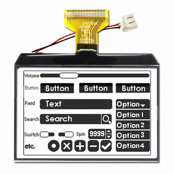 3.4inch 240x160 Dot Matrix LCD Display Serial Interface Black on White Free Backlight Connector,1 * LCD Display Module