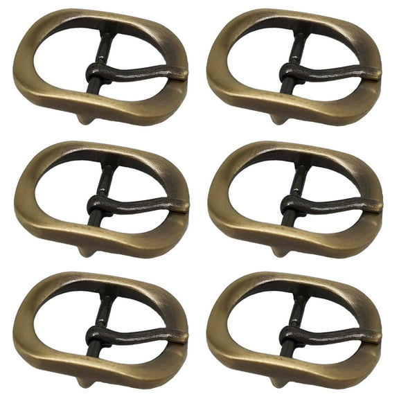 3/4inch Roller Pin Buckles Single Prong Belt Buckle Square Center Bar Buckles Purse Making Accessories Metal Bronze (6 Pcs )