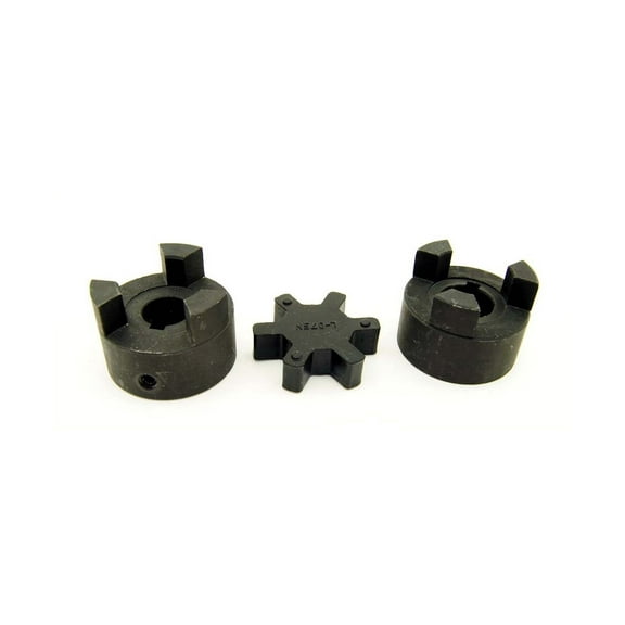 3/4inches to 1inches L075 Flexible 3-Piece L-Jaw Coupling Coupler Set & NBR Rubber Spider