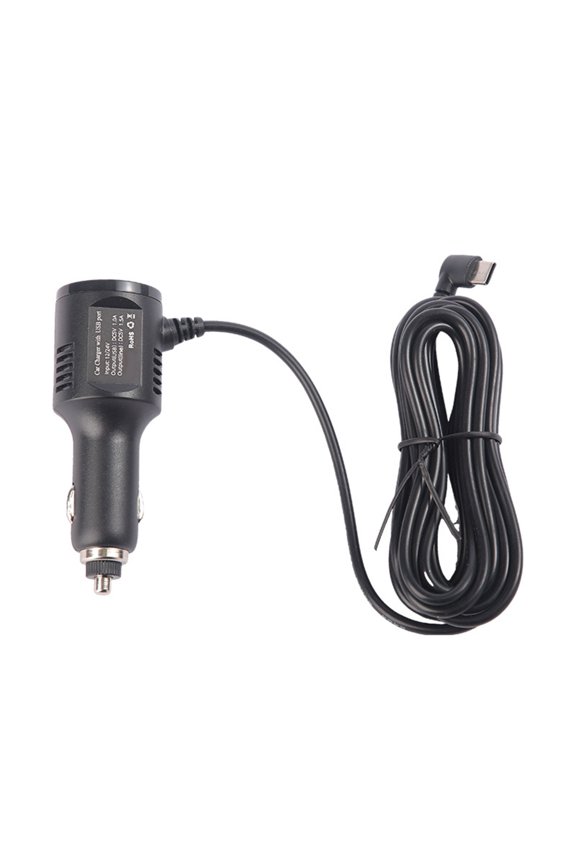 3.4meter Angled USB C Car Charger USB 5V Outputs Intelligent Power Allocation Compatible for Dashcams Mobile Devices