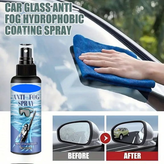 3.4oz Anti-Fog Spray for Swimming Goggles with Hydrophobic Coating and Vision Enhancement