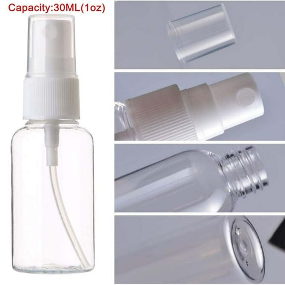 1 oz Clear Plastic Spray Bottles, Fine Mist Sprayer,Travel Spray Bottles,Leak Proof Fine Mist Refillable Empty Plastic Spray Bottles for Perfume, Essential Oils, Toners, Hair & Face Mist,1.1x3.74"