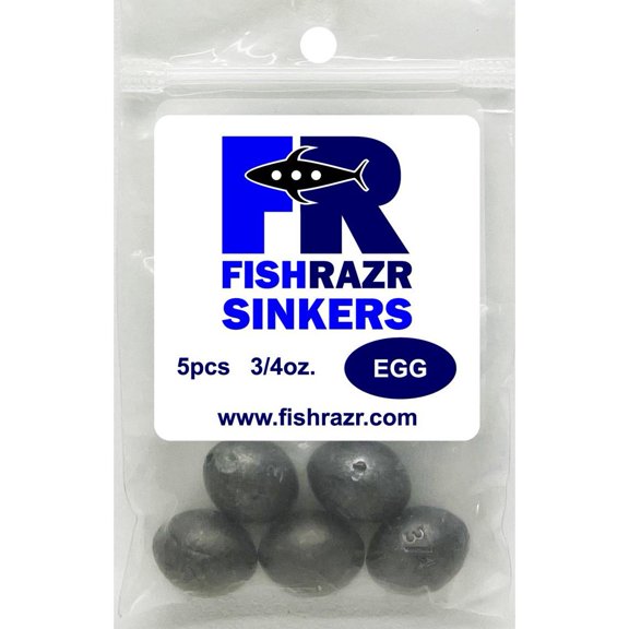 3/4oz Egg Sinker 5 pack