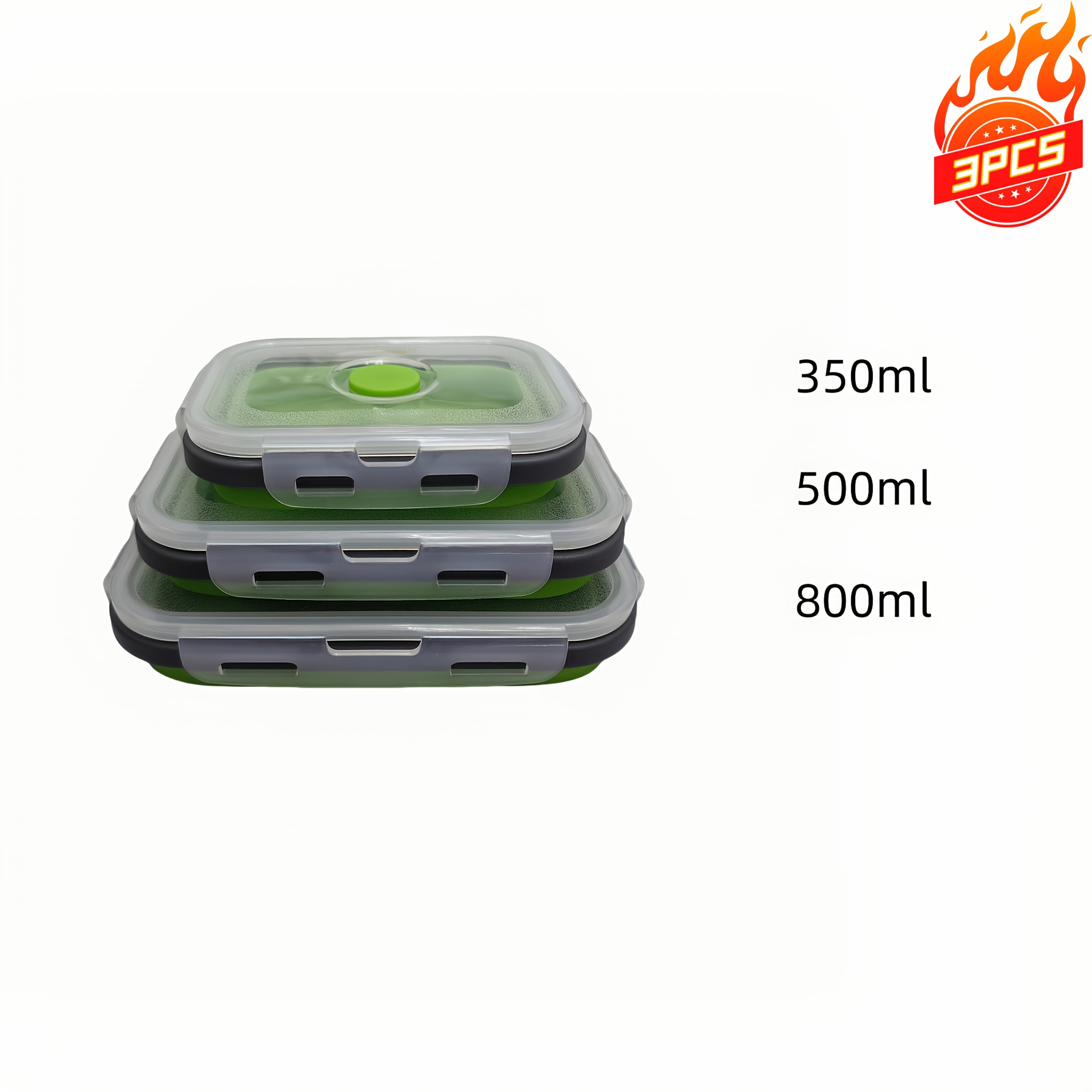 3/4pcs portable silicone folding bowl. Retractable instant noodle bowl ...