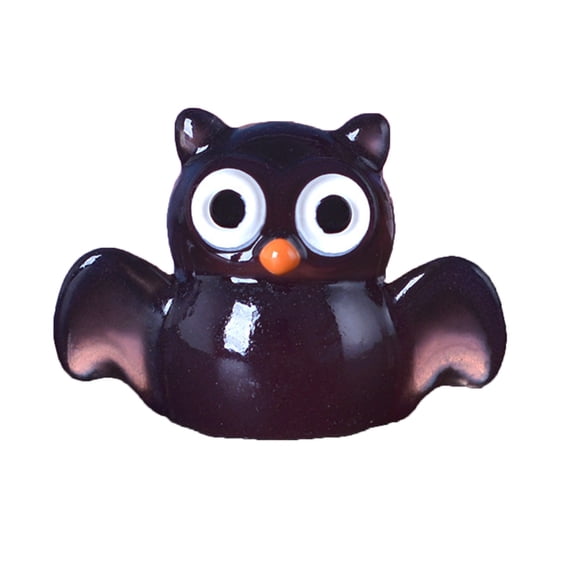 3.4x2.4cm Resin Halloween Owl Micro Ornament Cute Desktop Decor Exquisite Craftsmanship Compact Portable for Home Office Shelf Decoration