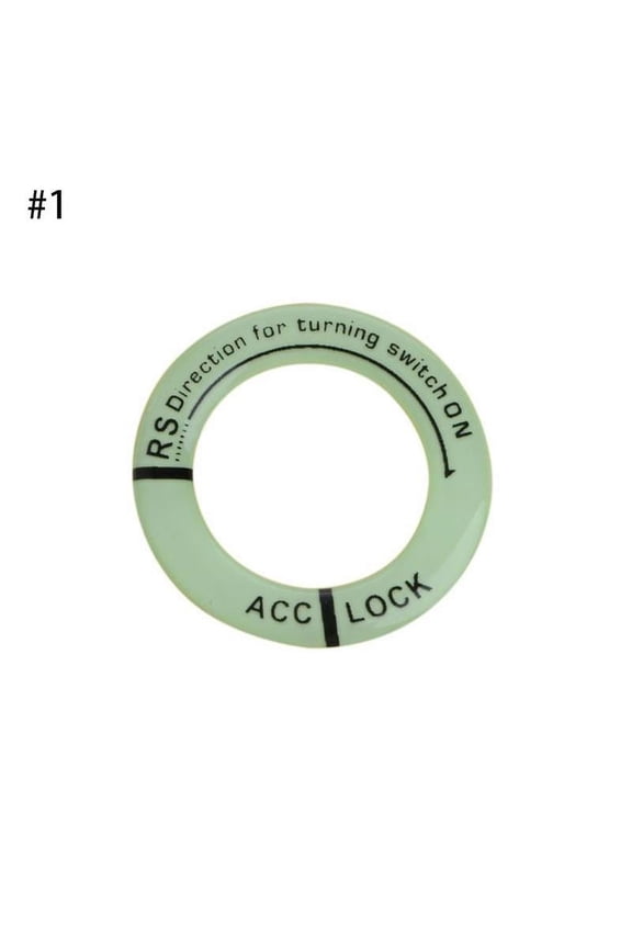 3.4x3.4cm LED Luminous Car Ignition Key Hole Coil Decor U1Z5 O5H2