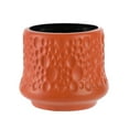 thumbnail image 1 of 3.4x3.4x2.9in Plastic Glazed Vase - Mini Cube Flower Pot for TV Cabinet Decor, Dried Flower Arrangement, Orange Imitation Ceramic Centerpiece, 1 of 6