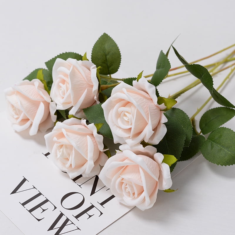3/5/10/20pcs Roses Artificial Flowers Rose Flower Branch Artificial Red ...