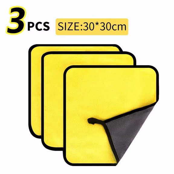 3/5/10Pcs Car Wash Microfiber Towel 30x30/60CM Car Cleaning Drying Cloth Hemming Car Care Cloth Detailing Car Wash Towel