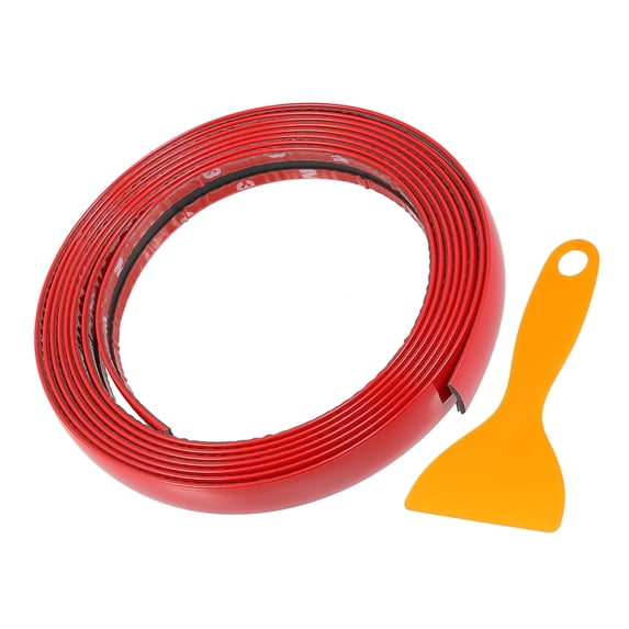 3/5" 15mm Width Self Adhesive Car Door Window Bumper Trim Strip Sticker 10Ft 300cm Gloss Red