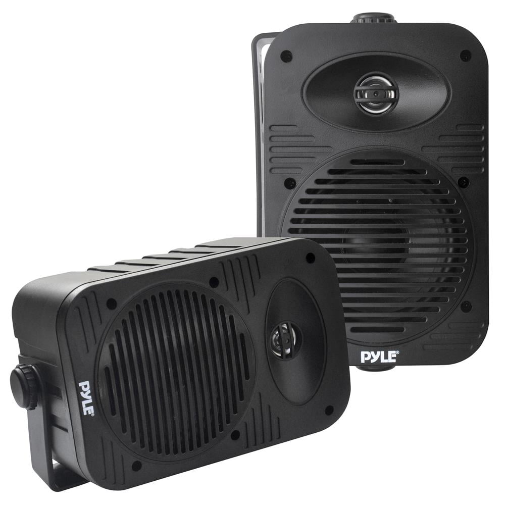 3.5” 2-Way Indoor/Outdoor Bluetooth Speaker System - 1/2” High Compliance Polymer Tweeter (Black)