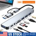 3/5/7/8/10 in1 Multiport Type C To USBC 4K HDMI Adapter USB 3.0 Cable