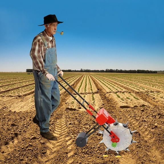 3.5-7.8cm Hand Push Roller Seeder Corn Soybean Fertilizer Machine Manual Planter