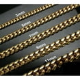 thumbnail image 1 of 3/5/7/9/11mm Gold Plated Stainless Steel Curb Cuban Chain Necklace Bracelet Gift, 1 of 9