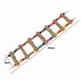 thumbnail image 1 of 3/5/7 Ladder Birds Pet Parrot Ladders Climbing Toy Natural Wood Hanging Colorful Ball Toy for Conures Parakeets Cockatiels D9253, 1 of 9