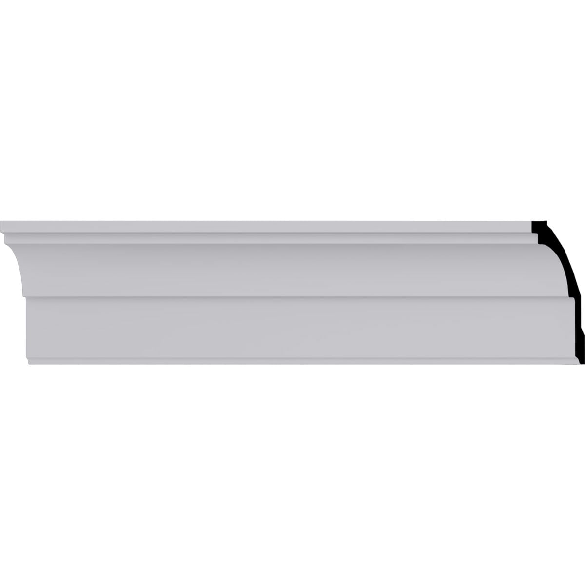 Classic Smooth White Polyurethane Crown Moulding 94.5"