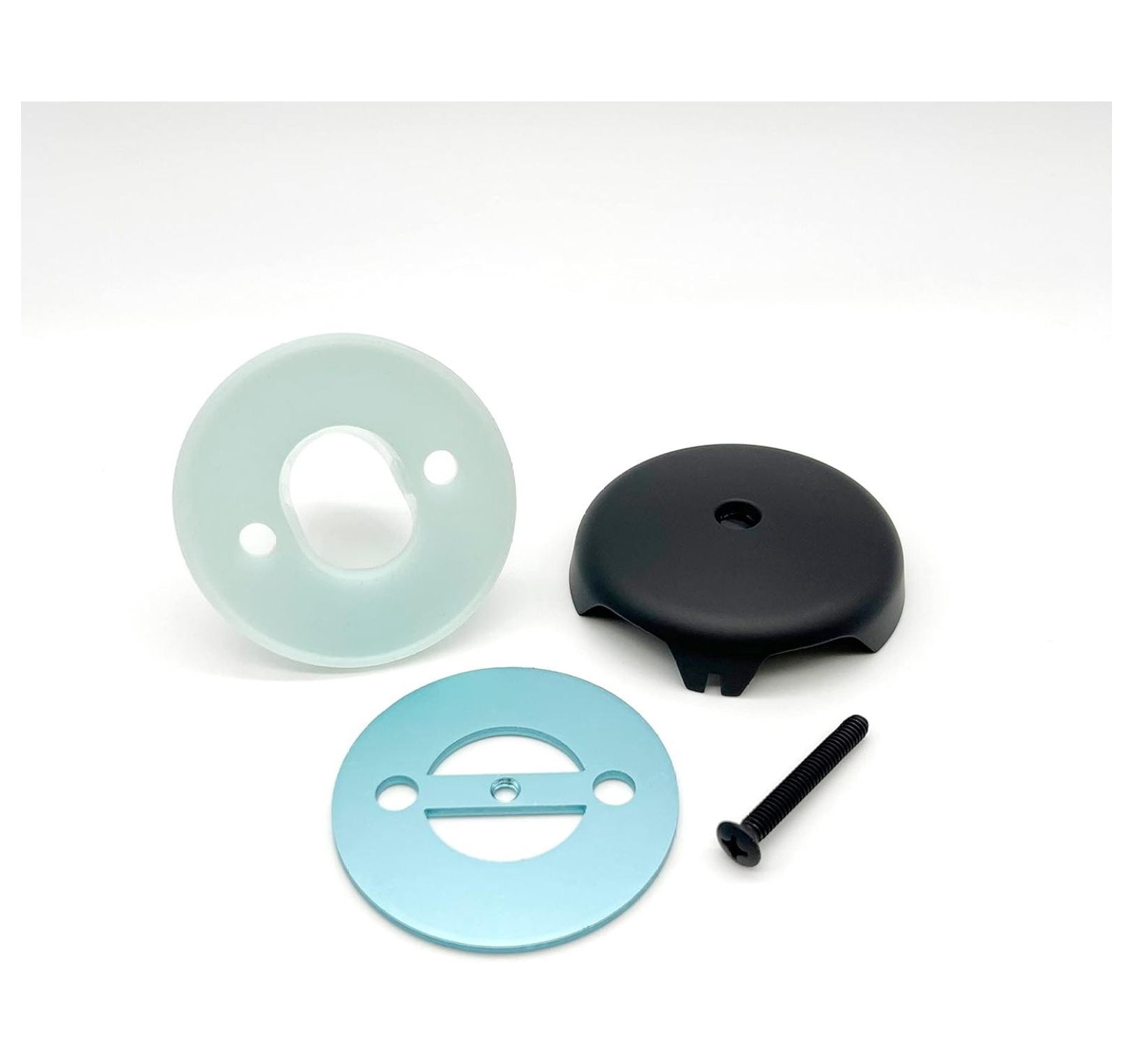 3-5/8"" Overflow Gasket Kit with Overflow Cover for Stopping Tub Leaks, Matte Black - Walmart.com