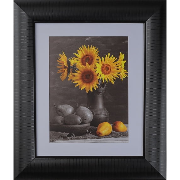 3-5/8" Polystyrene Millenial Modern Picture Frame by WholesaleArtsFrames-com 10x12, 325 Series Metallic Black - Made in USA