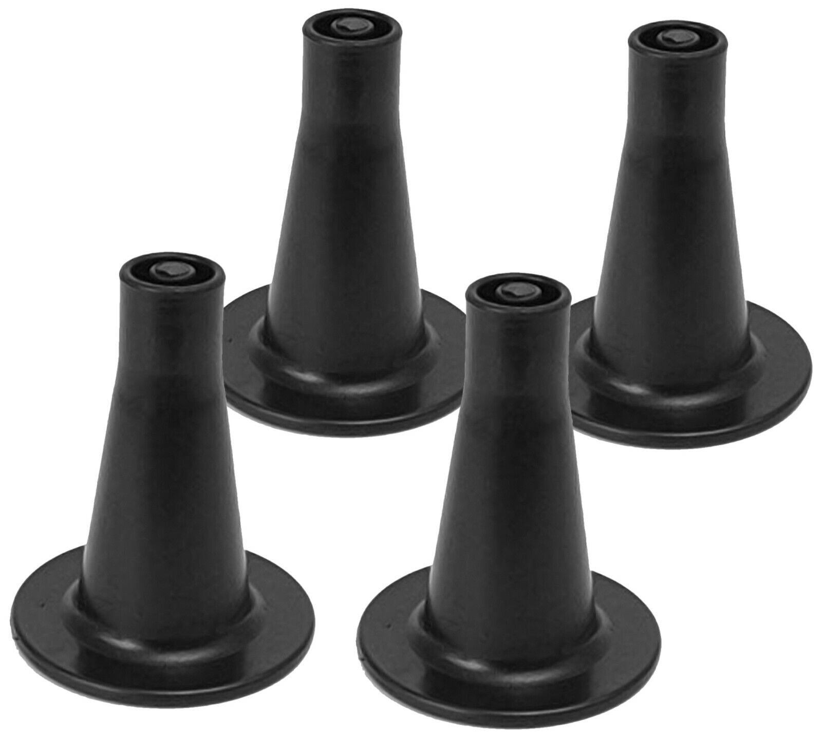 35/8" Tall Replacement Bed Frame Glides Feet Cone Shaped [Black] Set