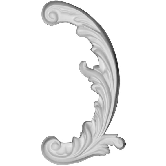 3 5/8"W x 6 3/8"H x 5/8"P Medway Scroll Onlay, Right