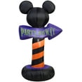 thumbnail image 1 of 3.5' Airblown Mickey Ears with "Party this Way" Sign Halloween Inflatable, 1 of 1