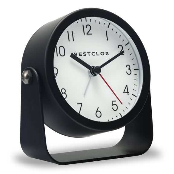 3.5" BLACK WESTCLOX TILT ALARM CLOCK