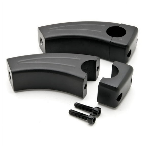 3.5" Black Motorcycle Handlebar Pullback Risers (1" Bar) Hand Bar Risers Riser Custom Billet Chrome Compatible with Honda Yamaha Kawasaki Suzuki Harley Davidson Cruisers Choppers Motorcycle Bikes