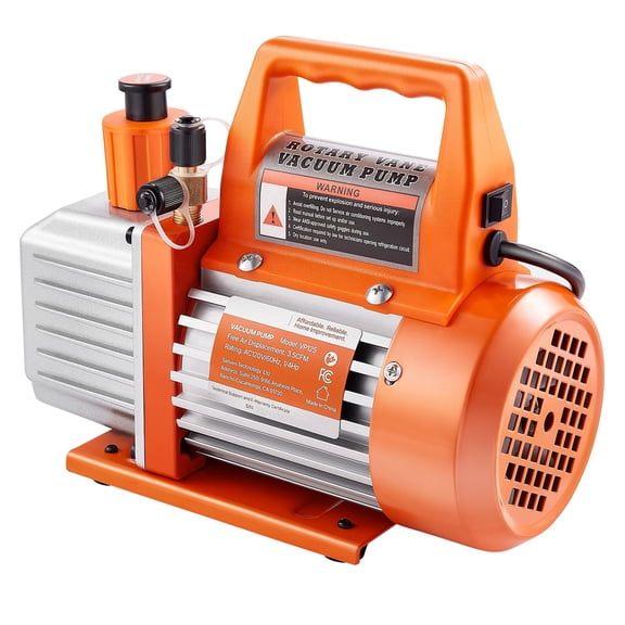 3.5 CFM 1/4 horsepower HVAC Single Stage Vacuum Pump for R134a R22 R410a, AC Maintenance Resin Degassing with Oil Bottle
