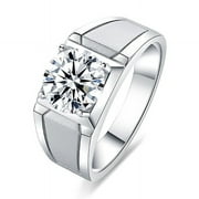 3/5 Carat Moissanite Rings for Men Engagement Ring Mens Diamond Wedding Bands 18K Sterling Silver Moissanite Promise Rings Moissanite Jewelry for Men