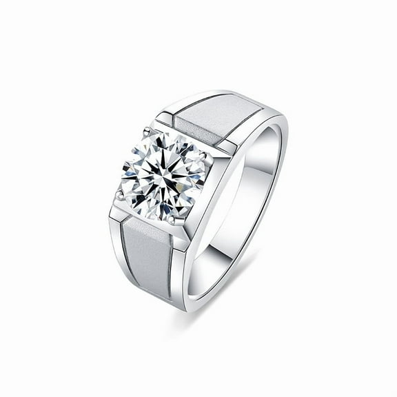 3/5 Carat Moissanite Rings for Men Engagement Ring Mens Diamond Wedding Bands 18K Sterling Silver Moissanite Promise Rings Moissanite Jewelry for Men