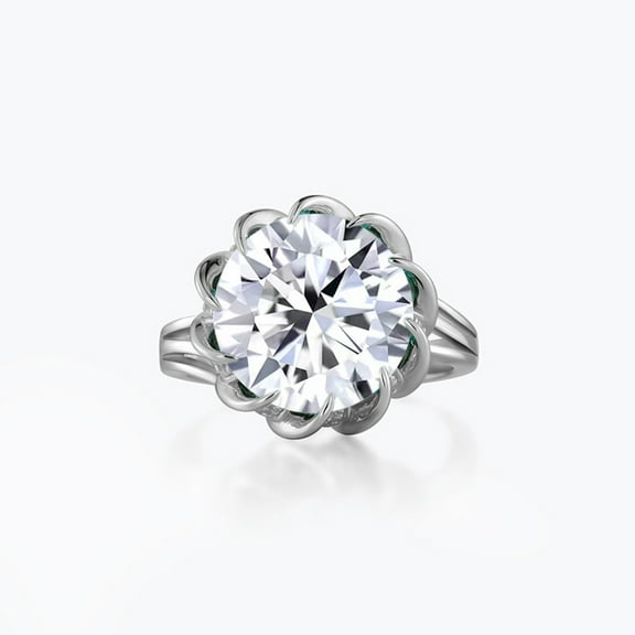 3/5 Carat Moissanite Wedding Ring for Bridal Set D Color 18K Moissanite Rings Women Simulated Diamond Promise Ring Fiancee Lab Grown Diamond Engagement Rings Lady with Certificate