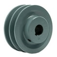 thumbnail image 1 of 3.5" Cast Iron 3/4" Shaft Pulley Sheave Single 2 Groove V Style A Belt 4 L Piece, 1 of 5