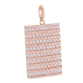 thumbnail image 1 of AFFY 3.5 Cttw Round Cut White Natural Diamond Iced Out Hip Hop Jewelry Fashion Charm Pendant 14k Solid Rose Gold, 1 of 1