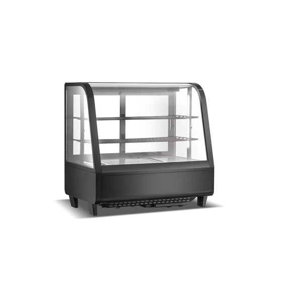 3.5 Cu.Ft Commercial Display Refrigerator,Refrigerated Display Case Countertop Pastry Display Case,LED Display,Single-Door Display Case with Interior LED Lighting,Countertop/Floor Refrigerator Black