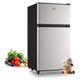 3.5 Cu.Ft Mini Fridge with Freezer Dual Door Fridge with 7 Level