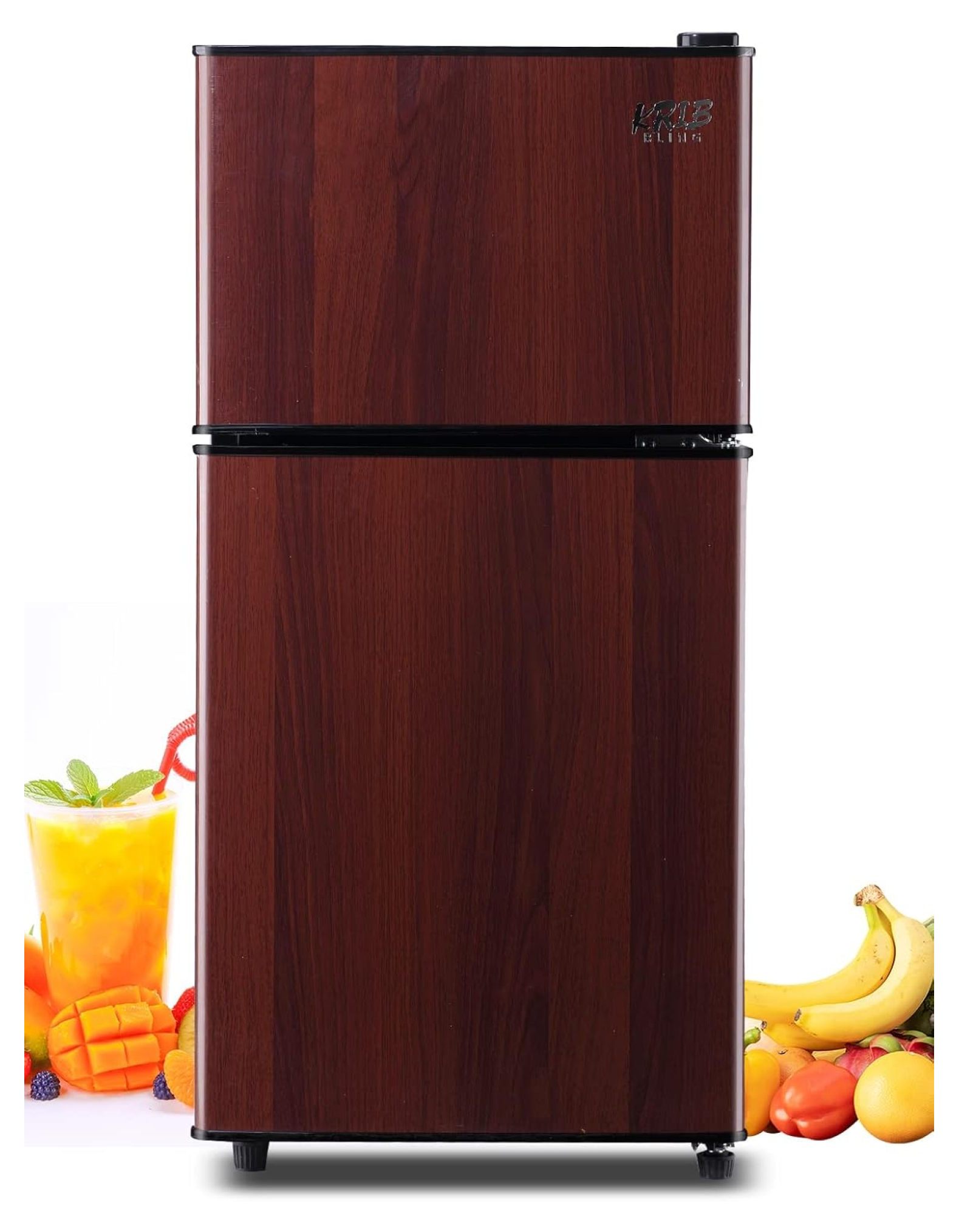 3.5 Cu.ft Mini Fridge with Freezer Compact Refrigerator for Home