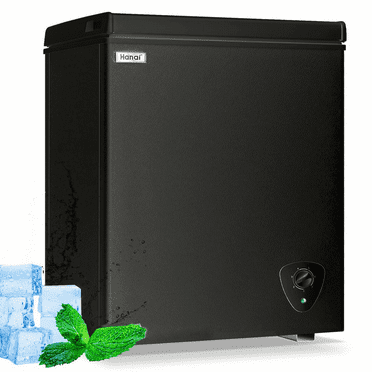 3.5 Cubic Chest Freezer, Compact Deep Freezer with Top Open Door and Removable Storage Basket, 7 Gears Temperature Control, Energy Saving, for Office Dorm or Apartment