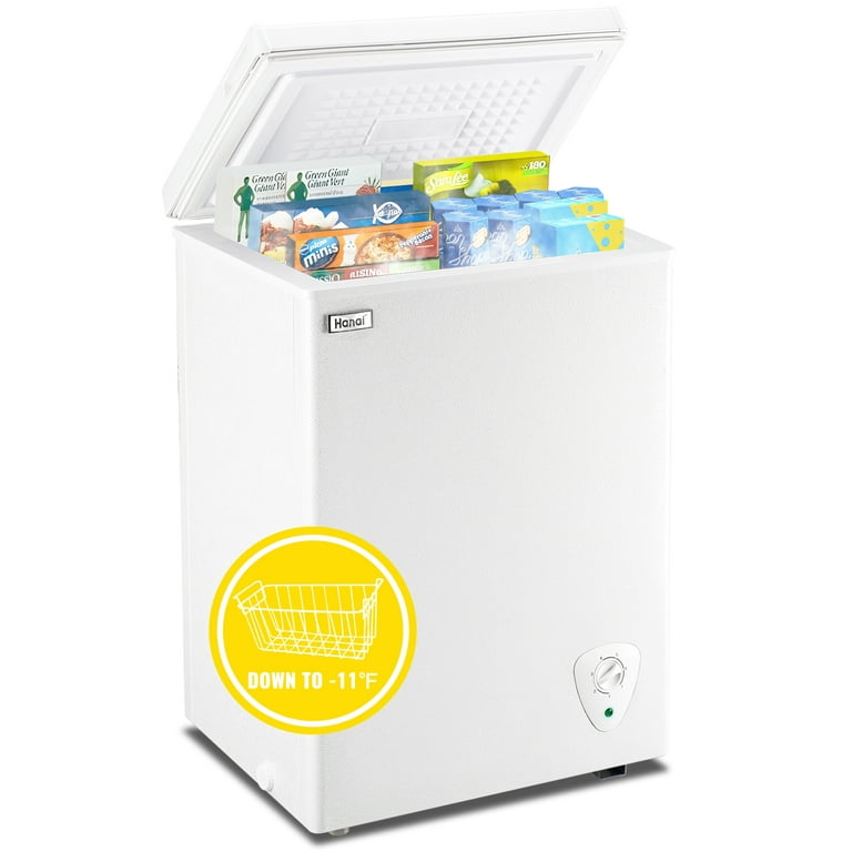 3.5 Cubic Feet Chest Freezer Small Deep Freezers with 7 Gears Temp
