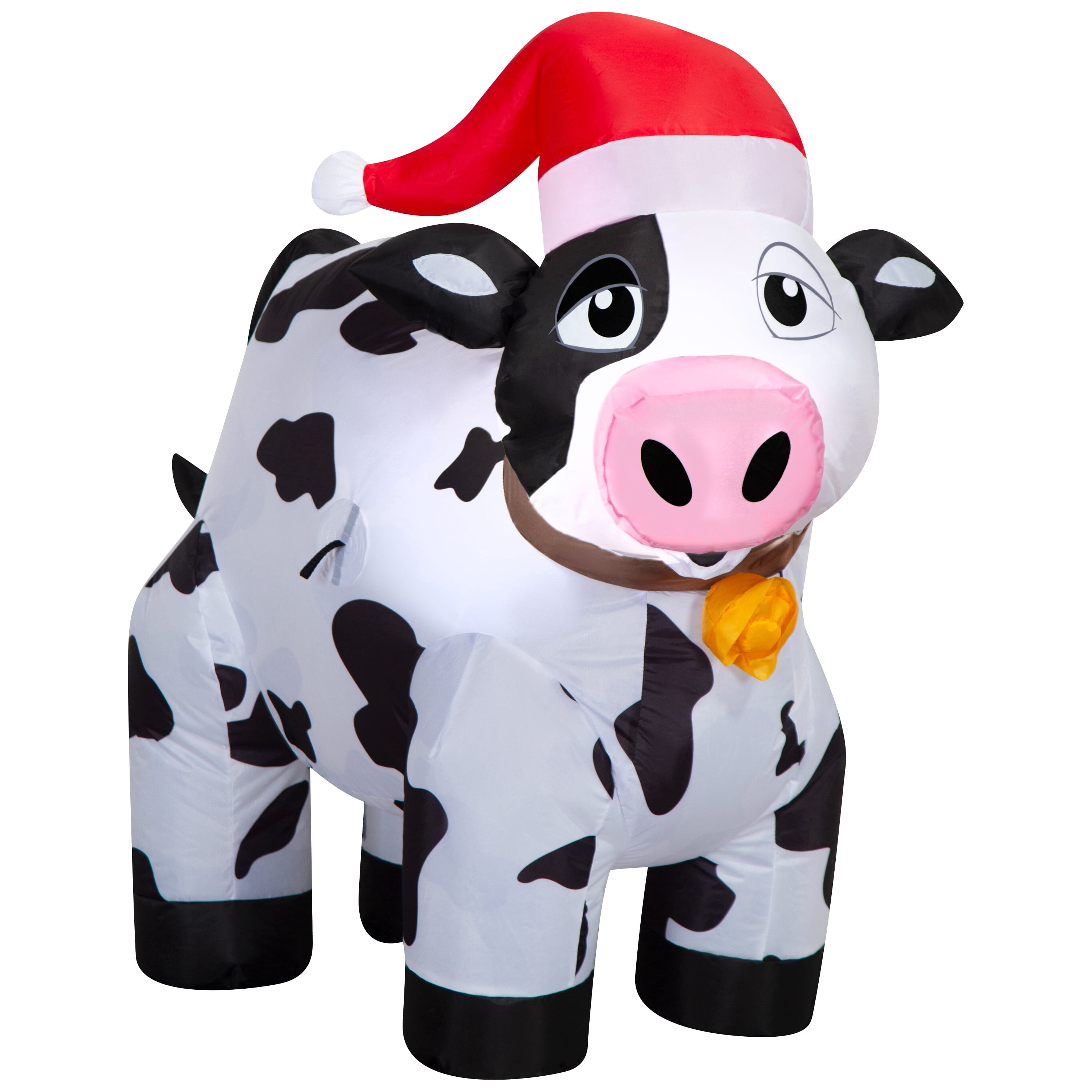 Multicolor Cow Christmas Airblown Yard Inflatable, 3.5', by Holiday Time