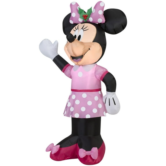 3.5 Disney Airblown Minnies Bowtique w/Holly Christmas Inflatable