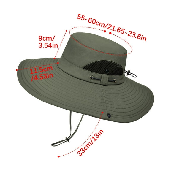 3.5" Extra-Wide Brim UPF 50+ Bucket Hat for Men Women Oversized UV Protection Sun Hat for Fishing, Hiking & Gardening, Summer 2025 Beach Hat