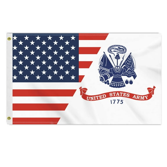 35 FT Army Force USA Flag, Large 150D America Armed Force Outdoor Banner,Double Side Printing Decor For Patio Garden With Brass Gromment