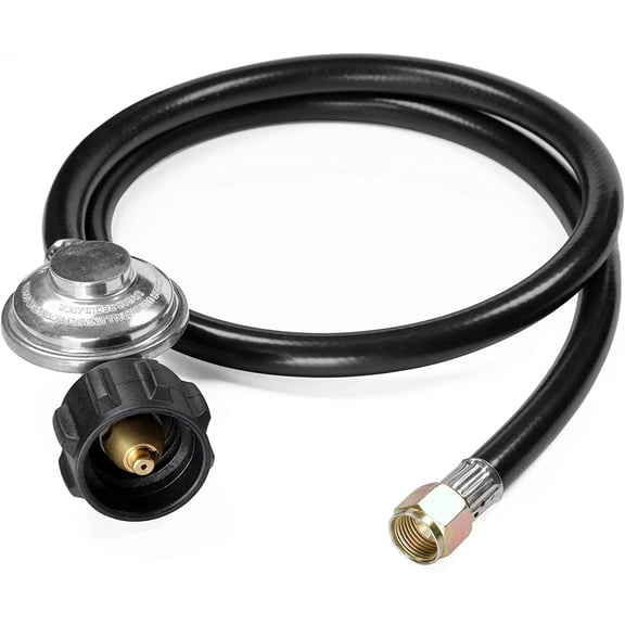 3.5 Feet Propane Regulator and Hose Universal Grill Regulator Replacement Parts, QCC1 Hose and Regulator for Most LP Gas Grill, Heater and Fire Pit Table