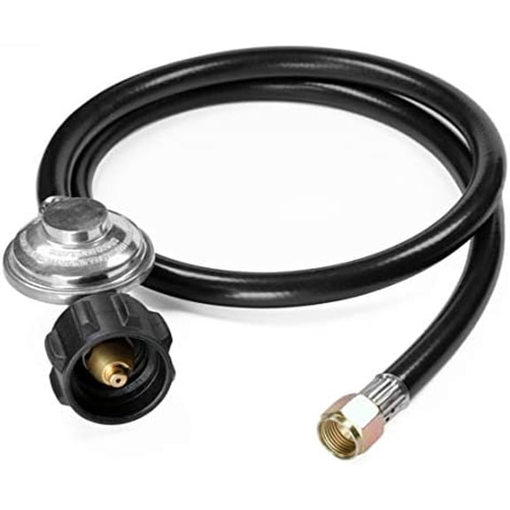 3.5 Feet Propane Regulator and Hose Universal Grill Regulator Replacement Parts, QCC1 Hose and Regulator for Most LP Gas Grill, Heater and Fire Pit Table