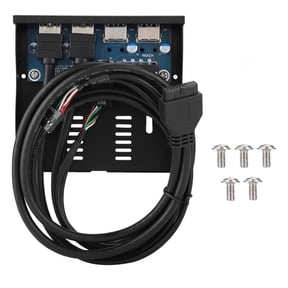 3.5" Floppy Drive Front Panel, USB 2.0 Hub, 4 Ports, Easy Install For Desktop PC, High Speed Data Transfer