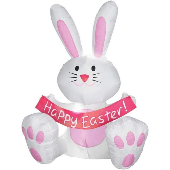 3.5 Foot Happy Easter Bunny Airblown Inflatable