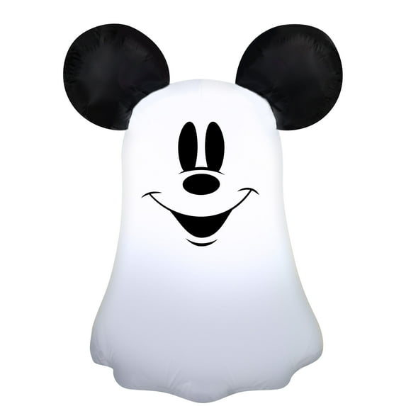 Gemmy Airblown Inflatable Stylized Mickey Ghost Disney , 3.5 ft Tall, Multicolored