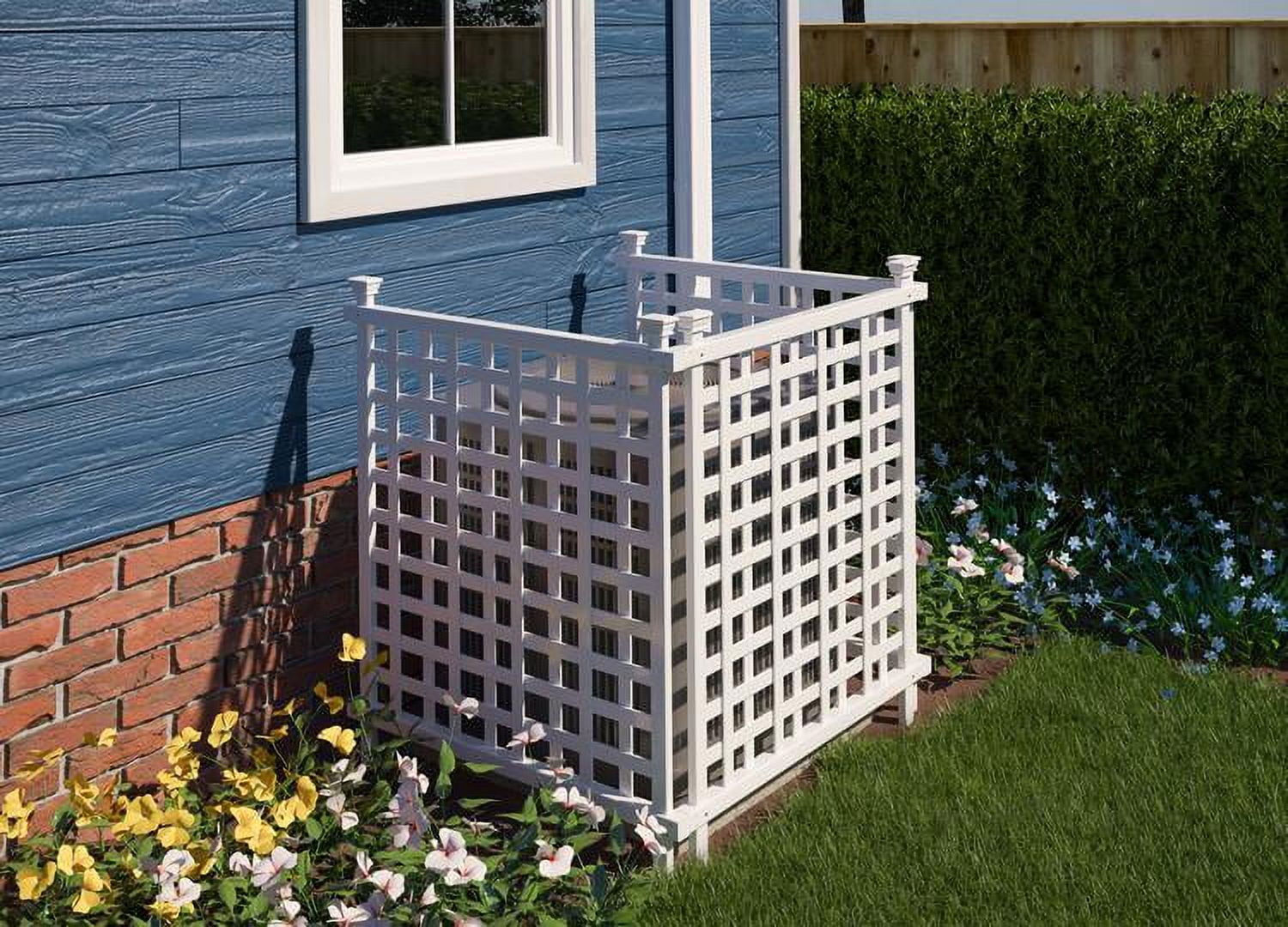 3.5 Ft. H X 3.25 Ft. W x 3 Ft. L Liberty Lattice Air Conditioning Cover No Dig Screen Kit