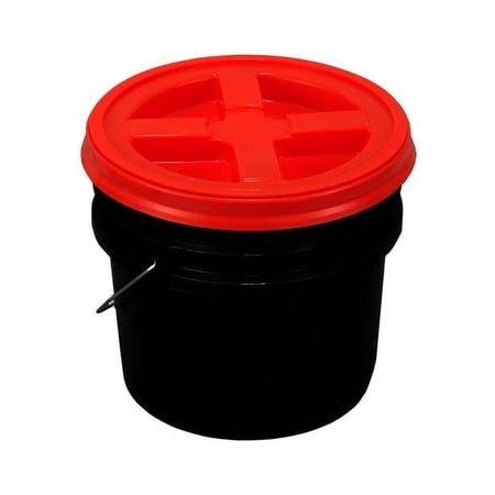 3.5 Gallon API Black Bucket with Gamma Seal Lid (orange)
